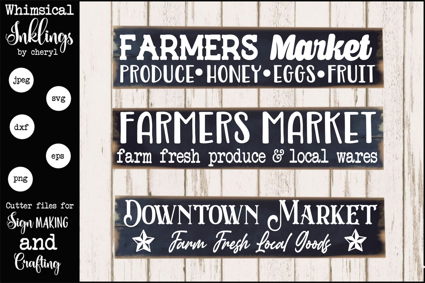 Farmers Market Sign SVG Set| Farm SVG| Farmers Market Sign