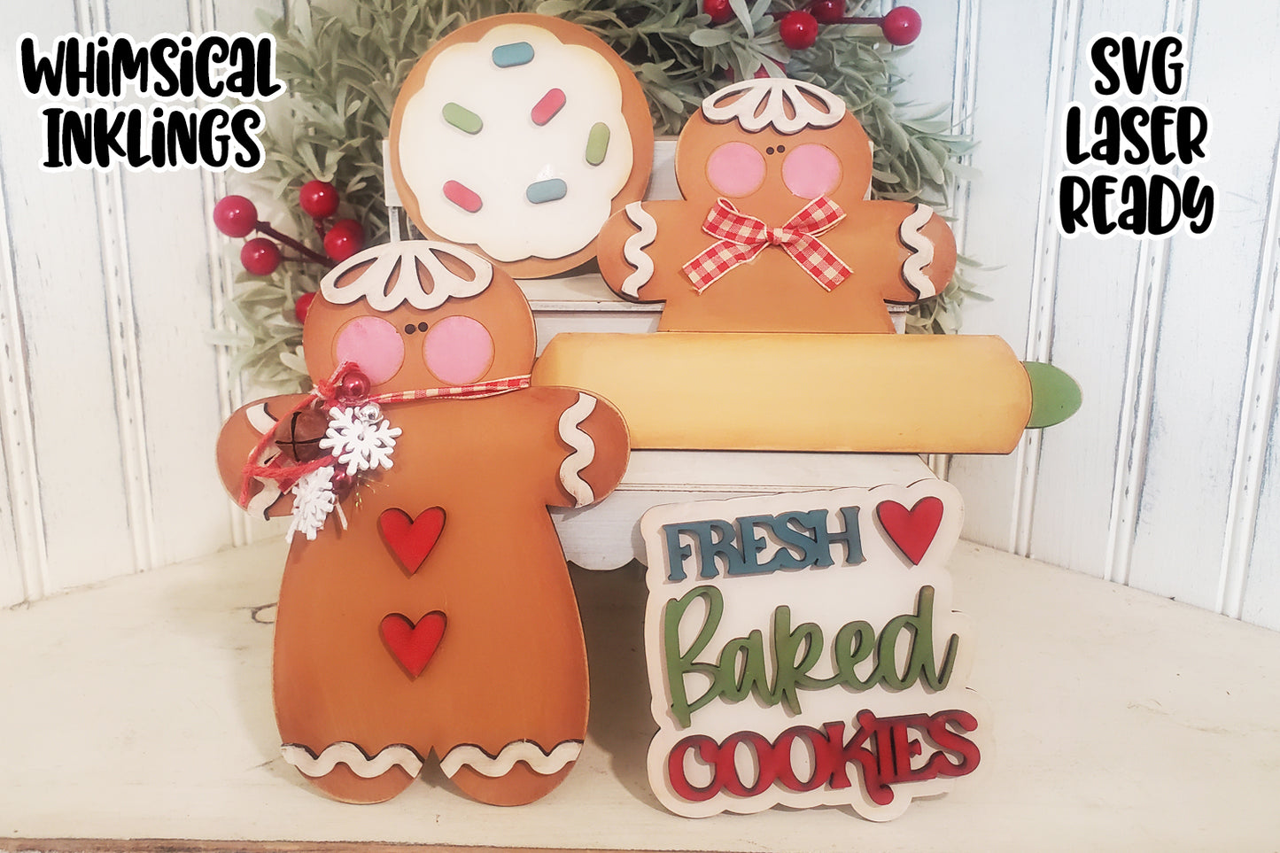 Fresh Baked Cookies Laser SVG Set| Christmas Laser SVG| Tiered Tray SVG