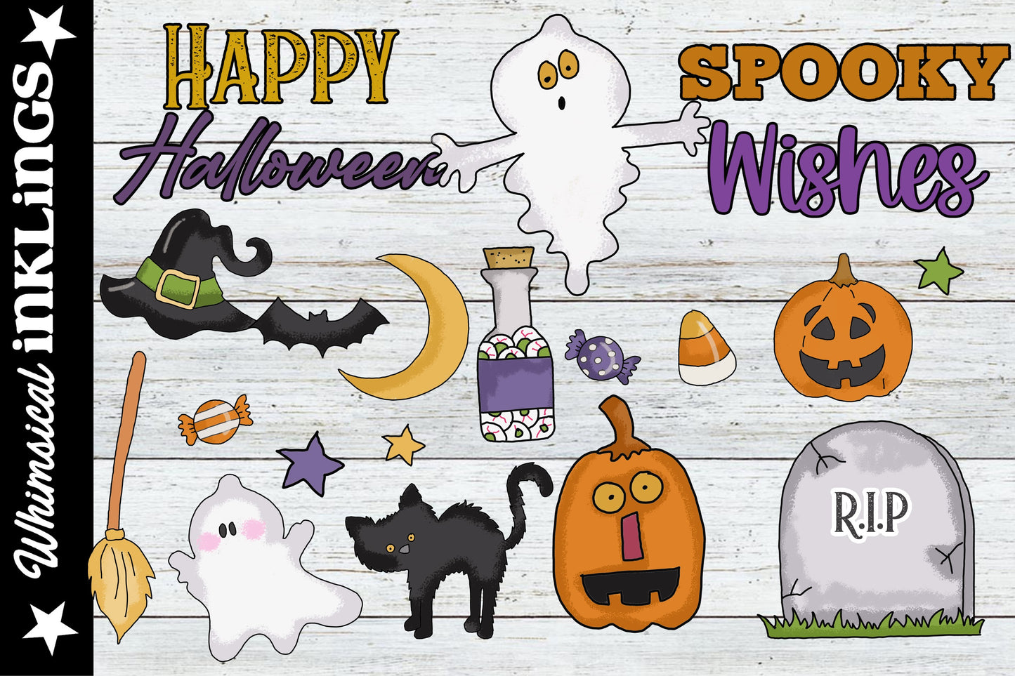 Fun Halloween Sublimation Elements| Halloween Clipart| Halloween Sublimation