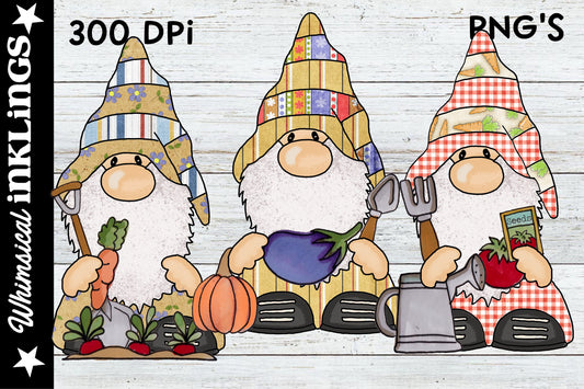 Gardening Gnomes Sublimation Clipart| Garden Sublimation