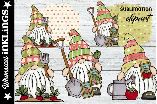 Garden Time Gnomes Sublimation| Summer Sublimation| Garden Gnomes