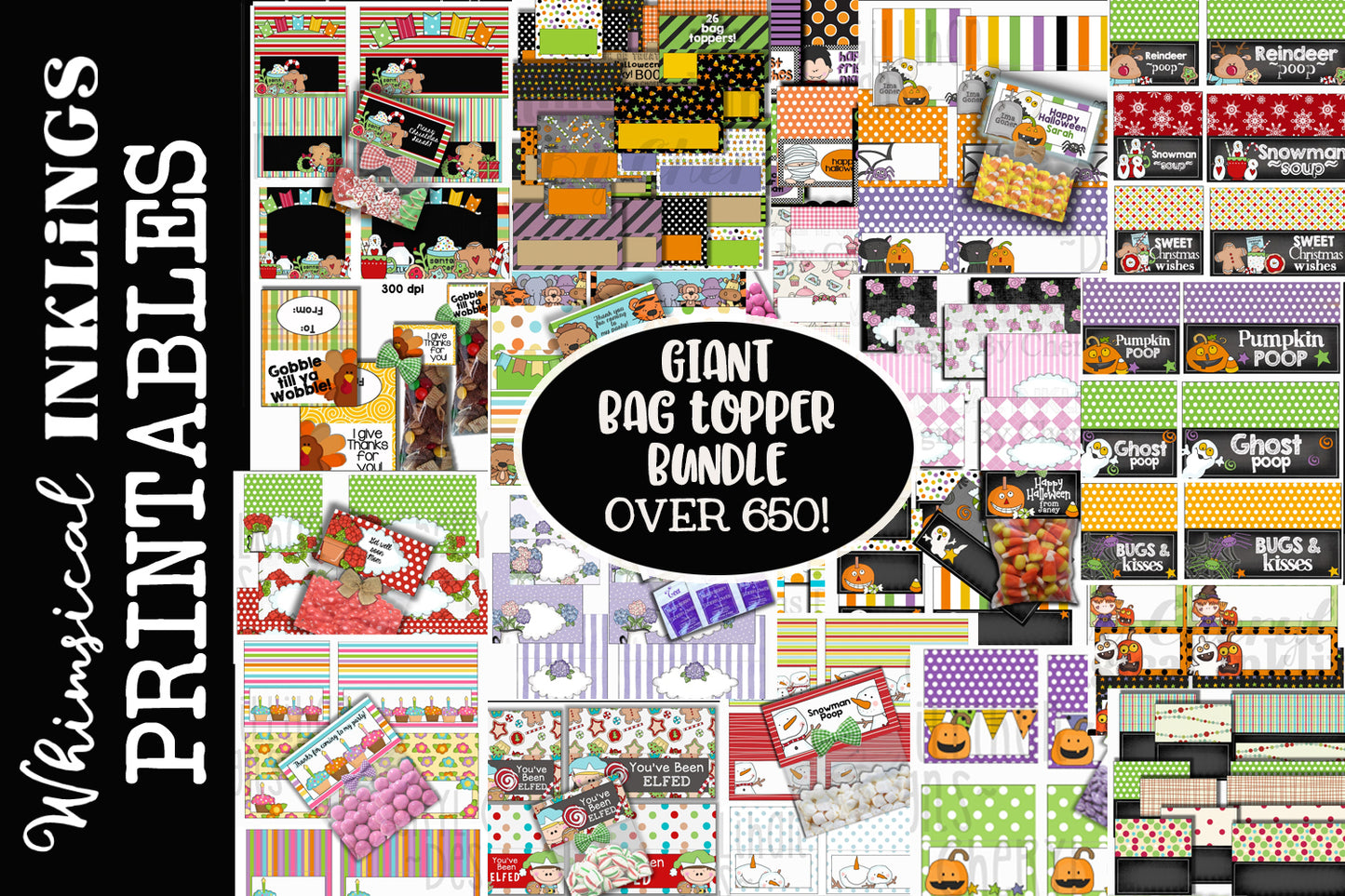 Giant Bag Topper Bundle| Bag Topper Printables| Bag Topper Bundle