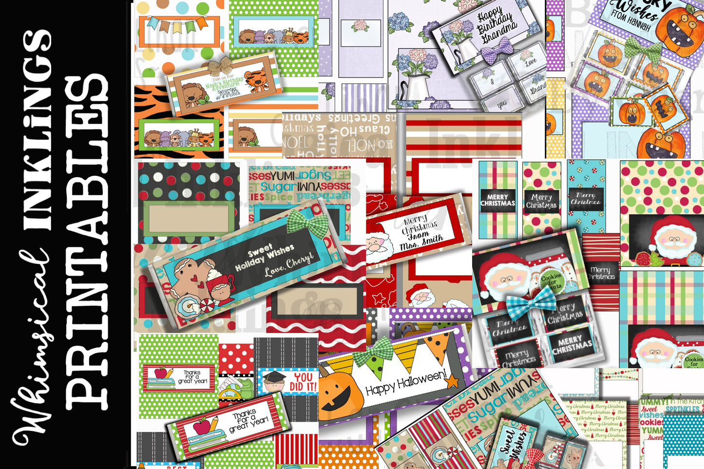 Giant Candy Wrapper Printable Collection| Cany Bar Printables|