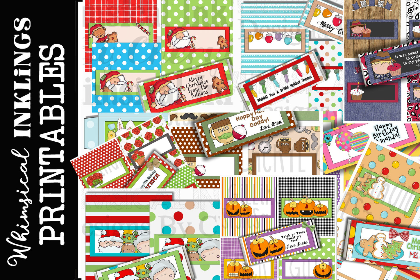 Giant Candy Wrapper Printable Collection| Cany Bar Printables|