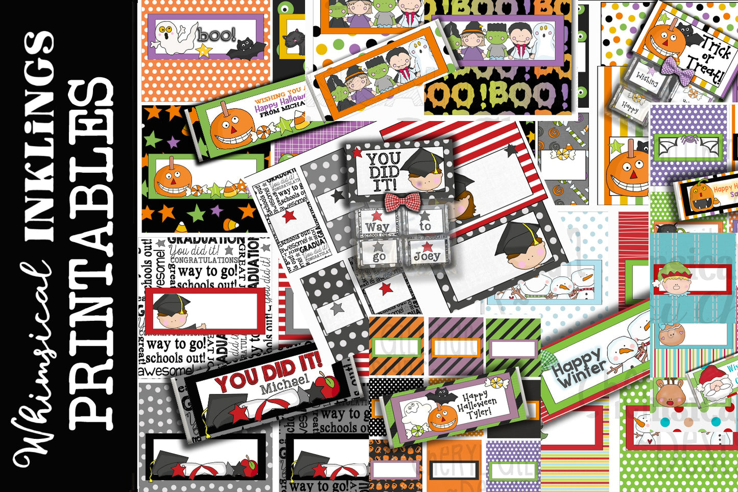 Giant Candy Wrapper Printable Collection| Cany Bar Printables|