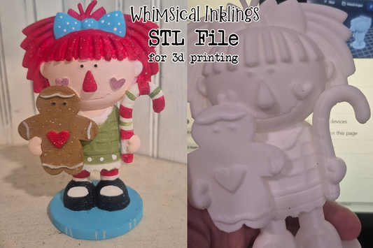 Gingerbread Annie STL File for 3D Printing