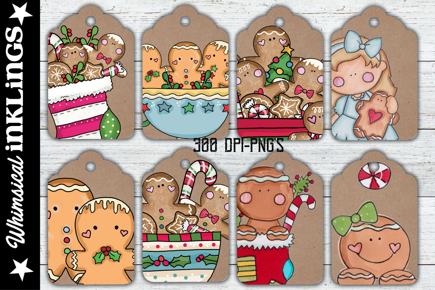 Gingerbread Kraft Tags