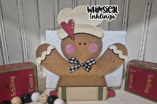 Gingerbread Napkin Holder Laser SVG