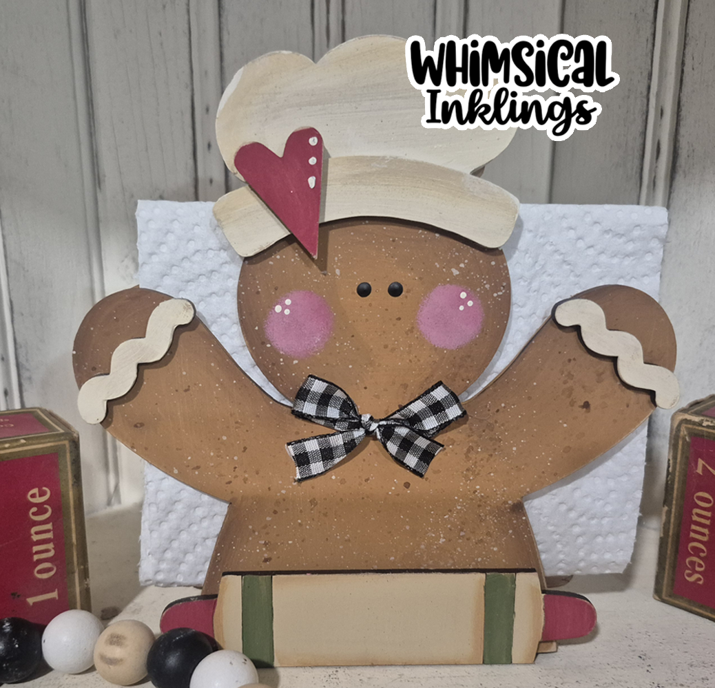 Gingerbread Napkin Holder DIY Wood Kit