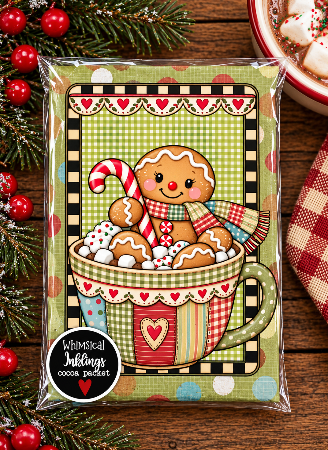 Gingerbread Wishes Cocoa Cup Cocoa Packet