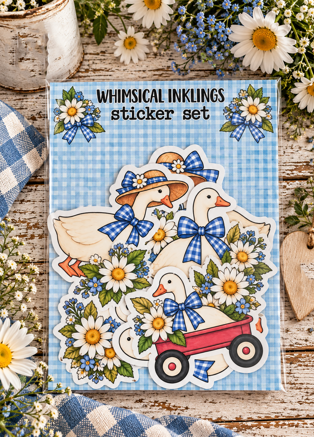 Gingham Goose Sticker Pack
