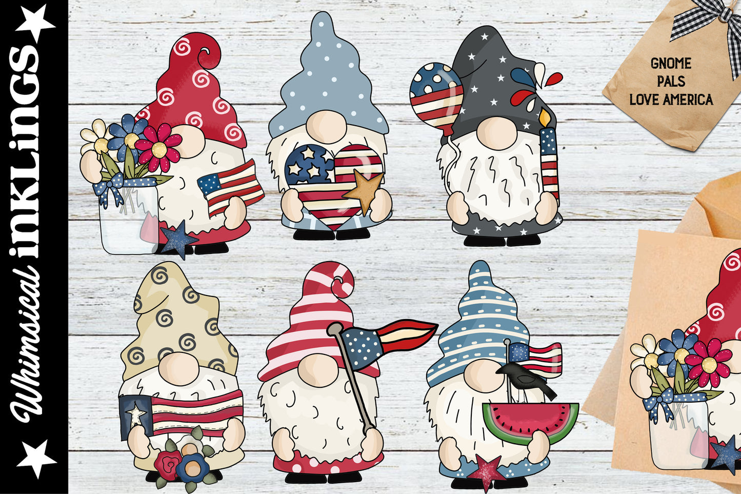 Gnome Pals Sublimation Clipart Bundle