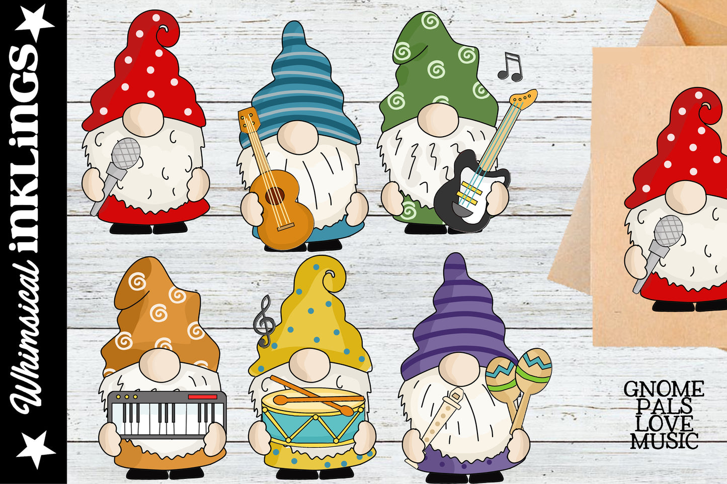 Gnome Pals Sublimation Clipart Bundle