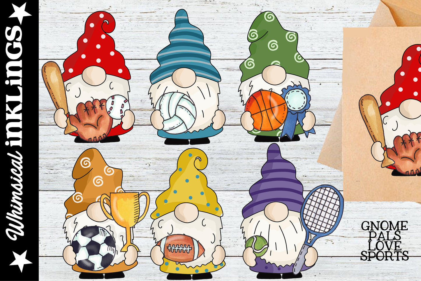 Gnome Pals Sublimation Clipart Bundle