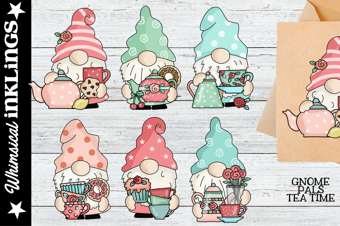 Gnome Pals Sublimation Clipart Bundle