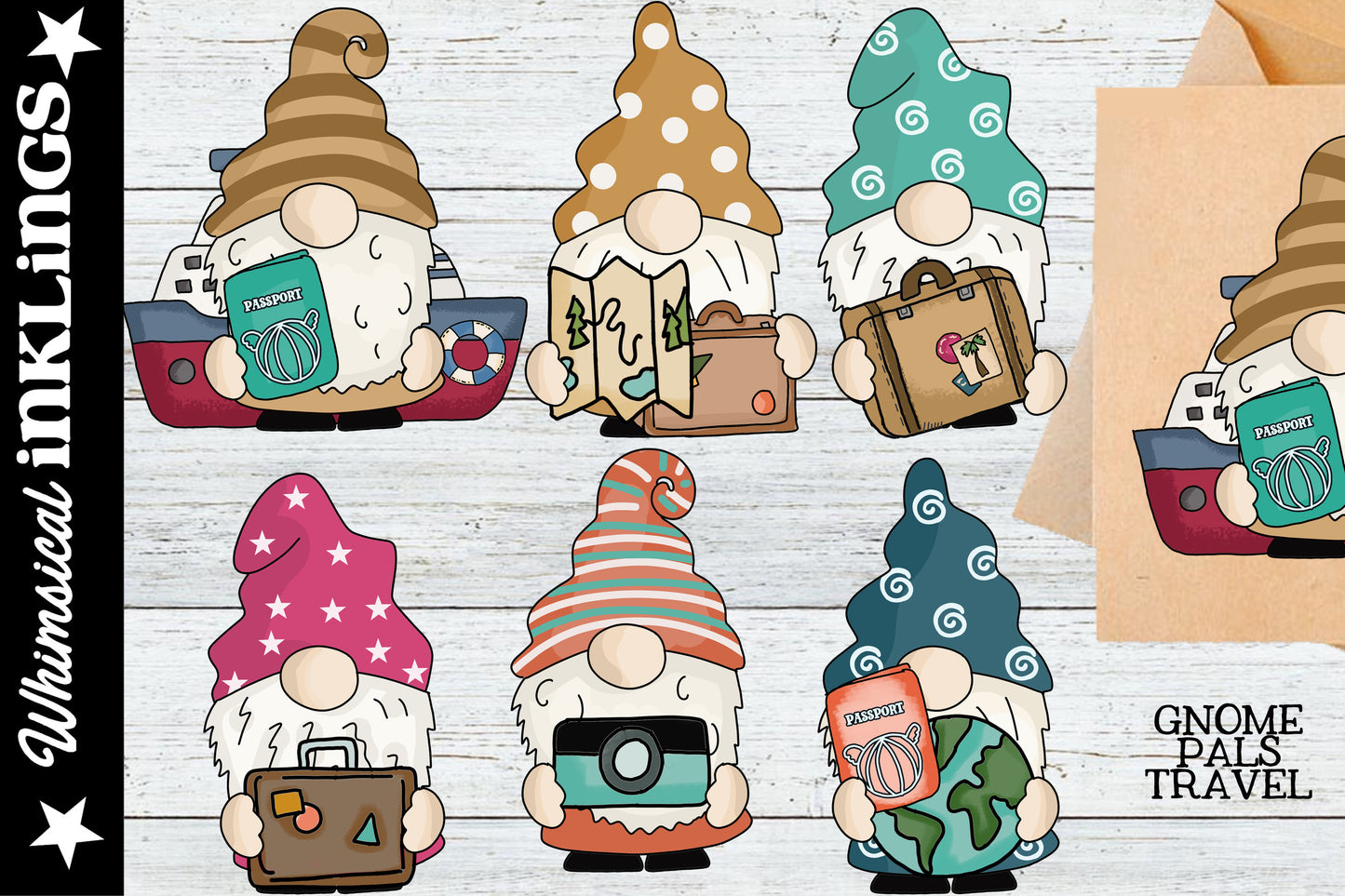 Gnome Pals Sublimation Clipart Bundle