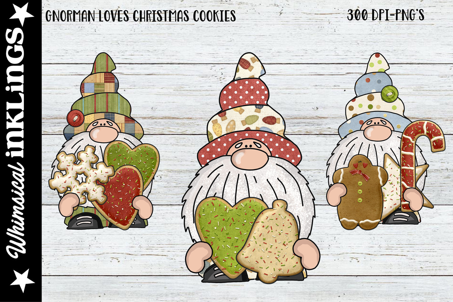 Gnorman Loves Christmas Cookies Sublimation| Christmas Sublimation| Gnome