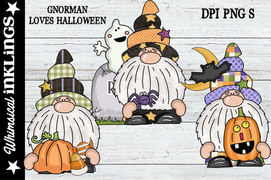 Gnorman Loves Halloween| Halloween Gnome Sublimation