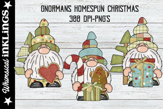 Gnormans Homespun Christmas Sublimation| Christmas Gnomes