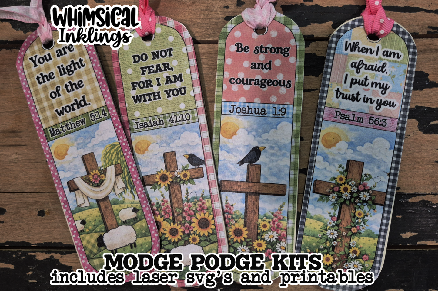 God Is Love Bookmark SVG Set and Printable Modge Podge Set |Laser SVG