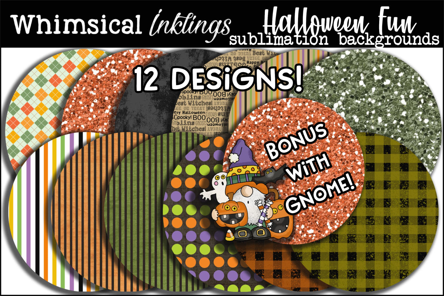 Halloween Fun Sublimation Backgrounds| Halloween Sublimation