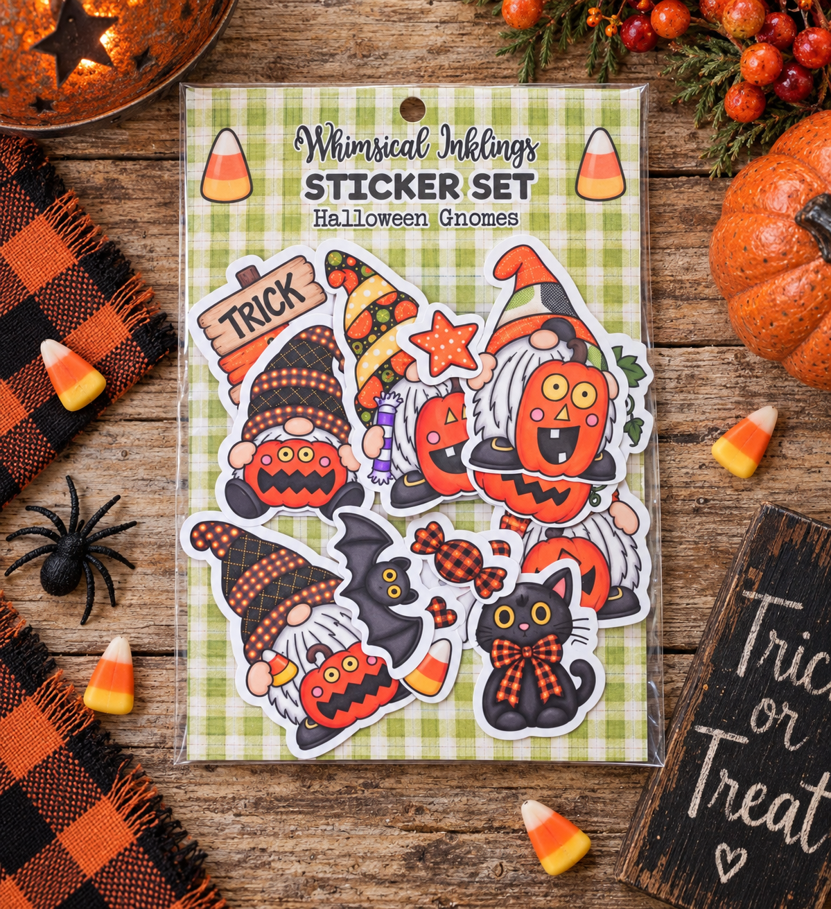 Halloween Gnome Sticker pack| Gnome Stickers