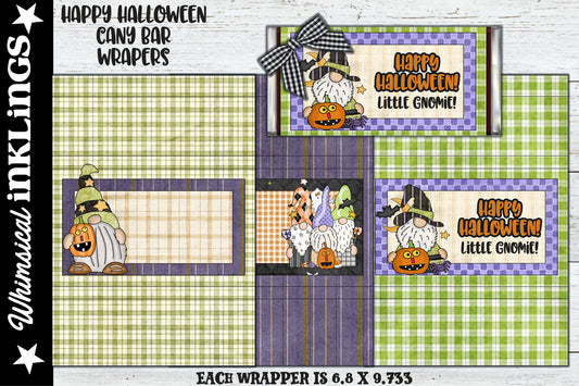 Halloween Gnomies Candy Bar Wrappers