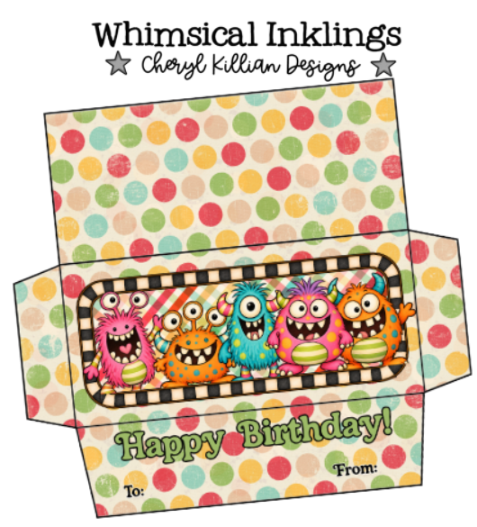 Birthday Monsters Candy Bar Wrapper