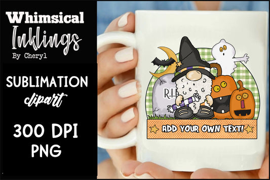 Happy Halloween Gnome Scene Sublimation