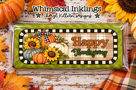 Happy Thanksgiving Candy bar Wrapper