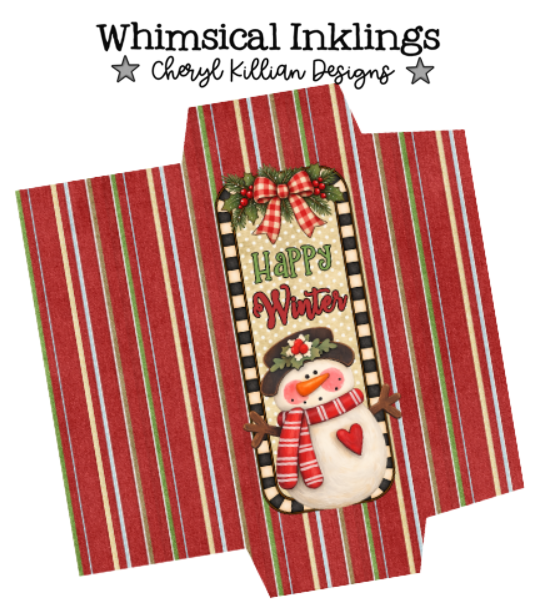 Happy Winter Snowman Candy Bar Wrapper