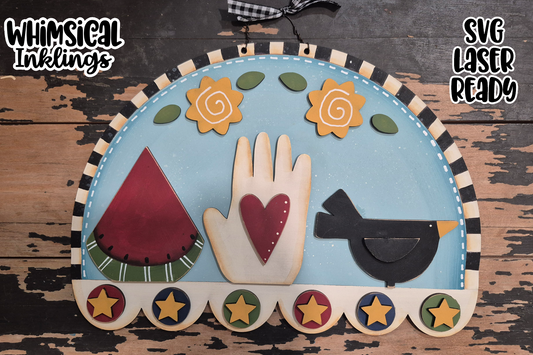 Heart In hand Sign Laser SVG