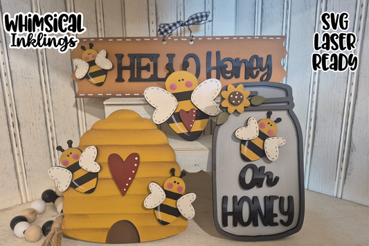 Hello Honey Laser SVG Set