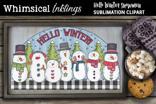 Hello Winter Snowman Sublimation| Winter Sublimation