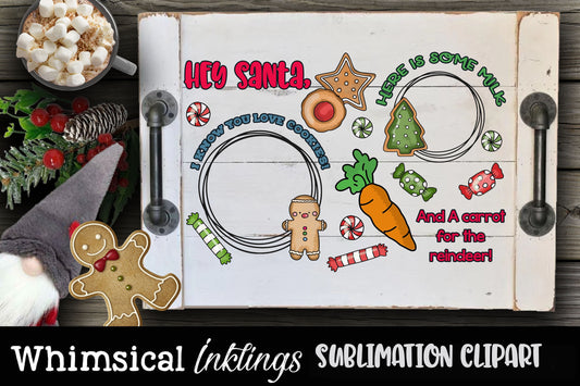 Hey Santa Cookie Tray Sublimation