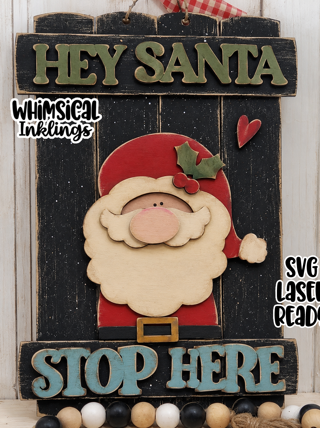 Hey Santa Sign Laser SVG | Christmas Laser SVG