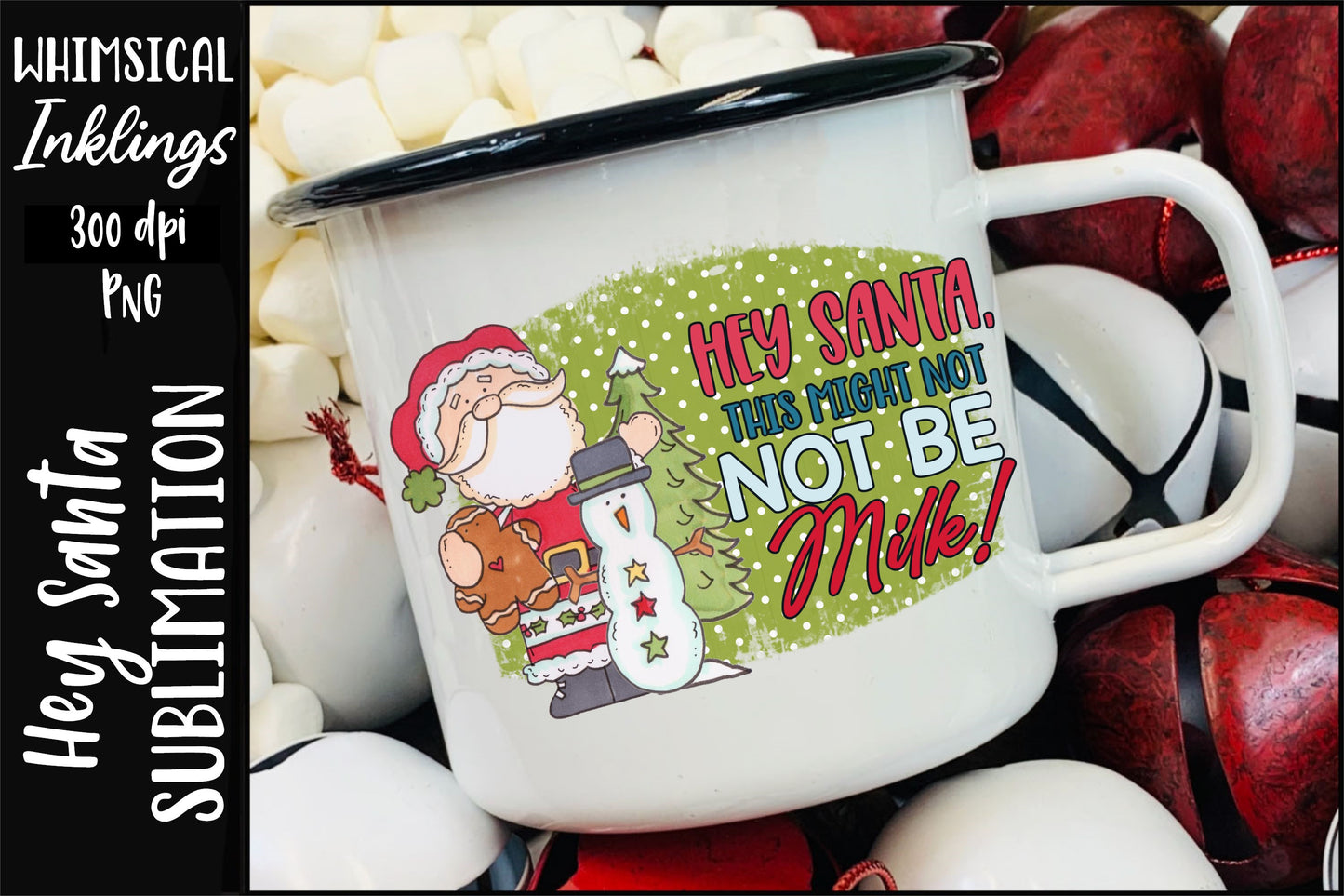 Hey Santa Sublimation| Christmas Sublimation