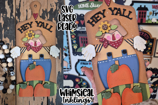 Hey Y'All Scarecrow SVG