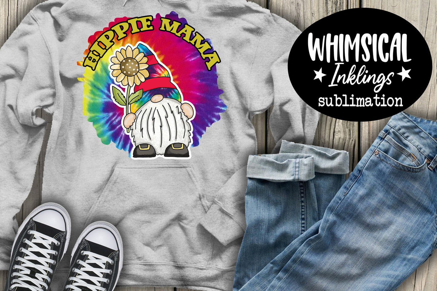 Hippie Mama Gnome Sublimation