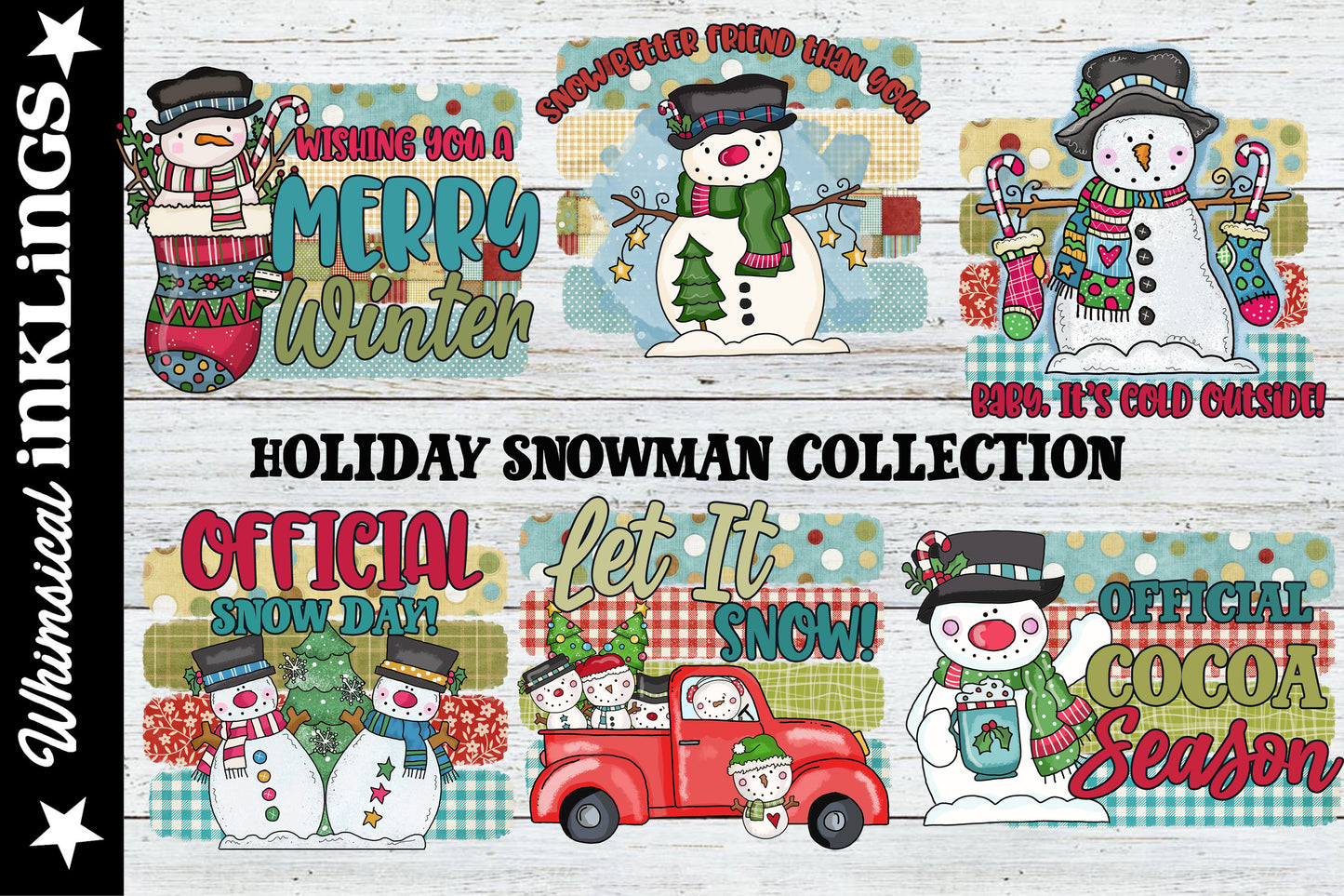 Holiday Snowman Sublimation Collection| Christmas