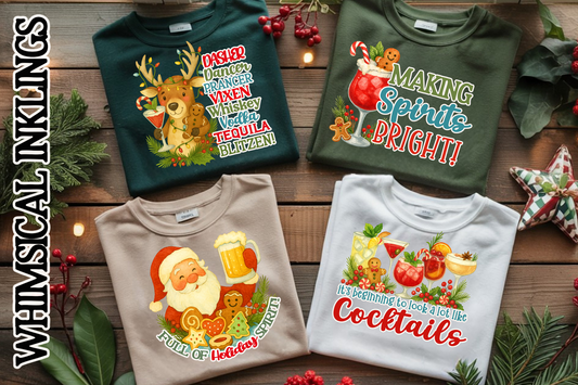 Holiday Spirit-Christmas Sublimation/DTF Clipart