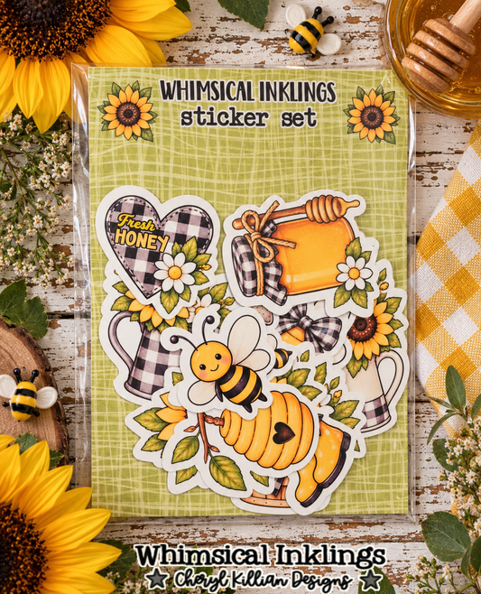 Honey Bee Sticker Pack| Fresh Honey Stickers