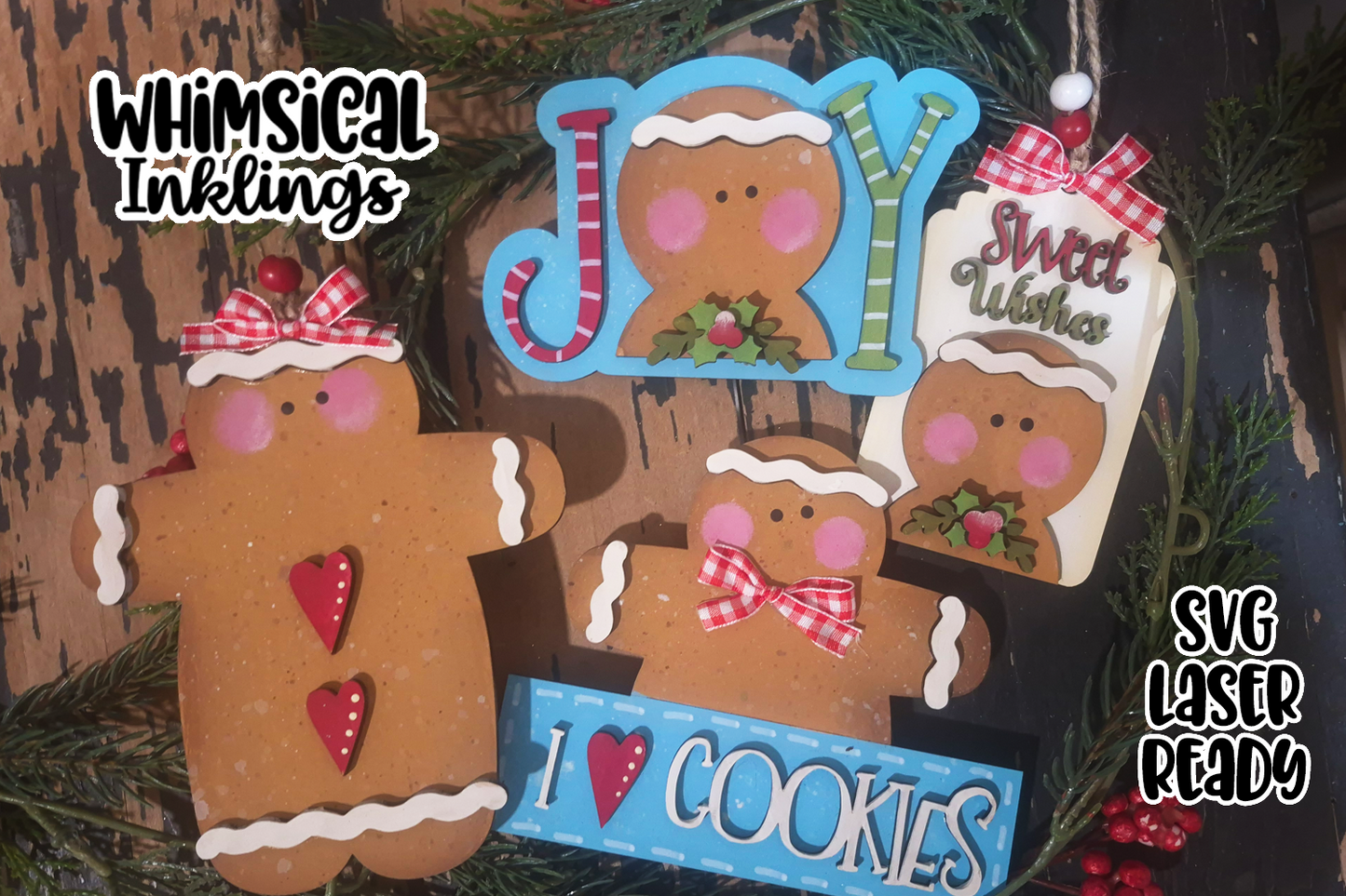 I Love Cookies Gingerbread Laser SVG