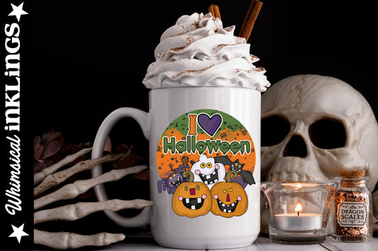 I Love Halloween Sublimation| Fall Sublimation| Halloween