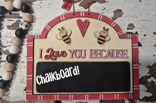 I Love You Because Chalkboard Laser SVG| Valentine's Day SVG