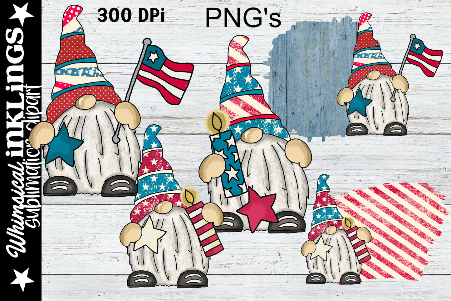 Independence Day Gnomes Sublimation| Fourth Of July| Patriotic