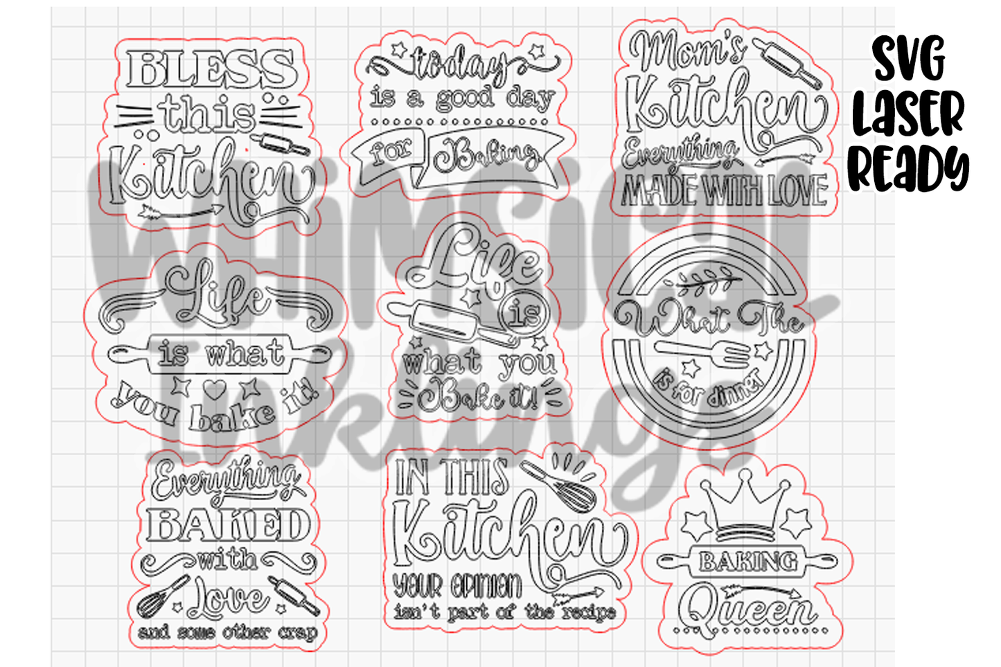 In The Kitchen l Fridge Magnet SVG Collection