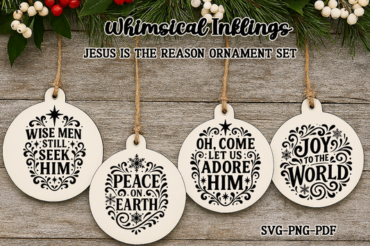 Jesus Is The Reason Ornaments SVG's