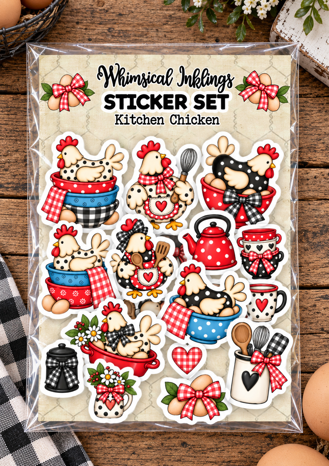 Kitchen Chicken Sticker pack| Chicken Stcikers