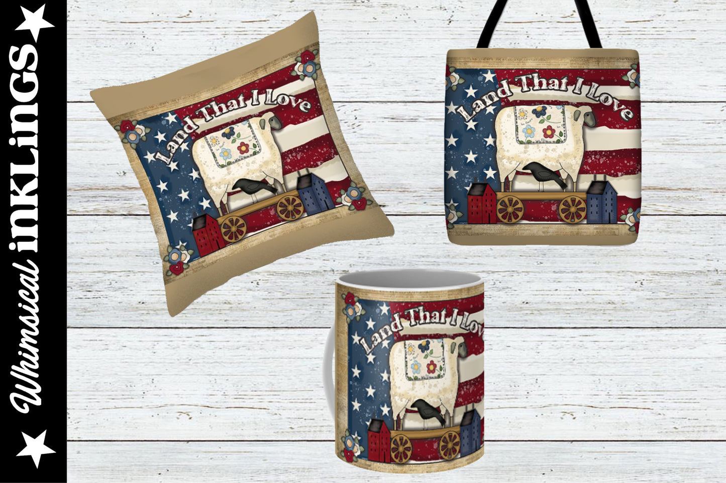 Land That I Love Patriotic Sheep Sublimations